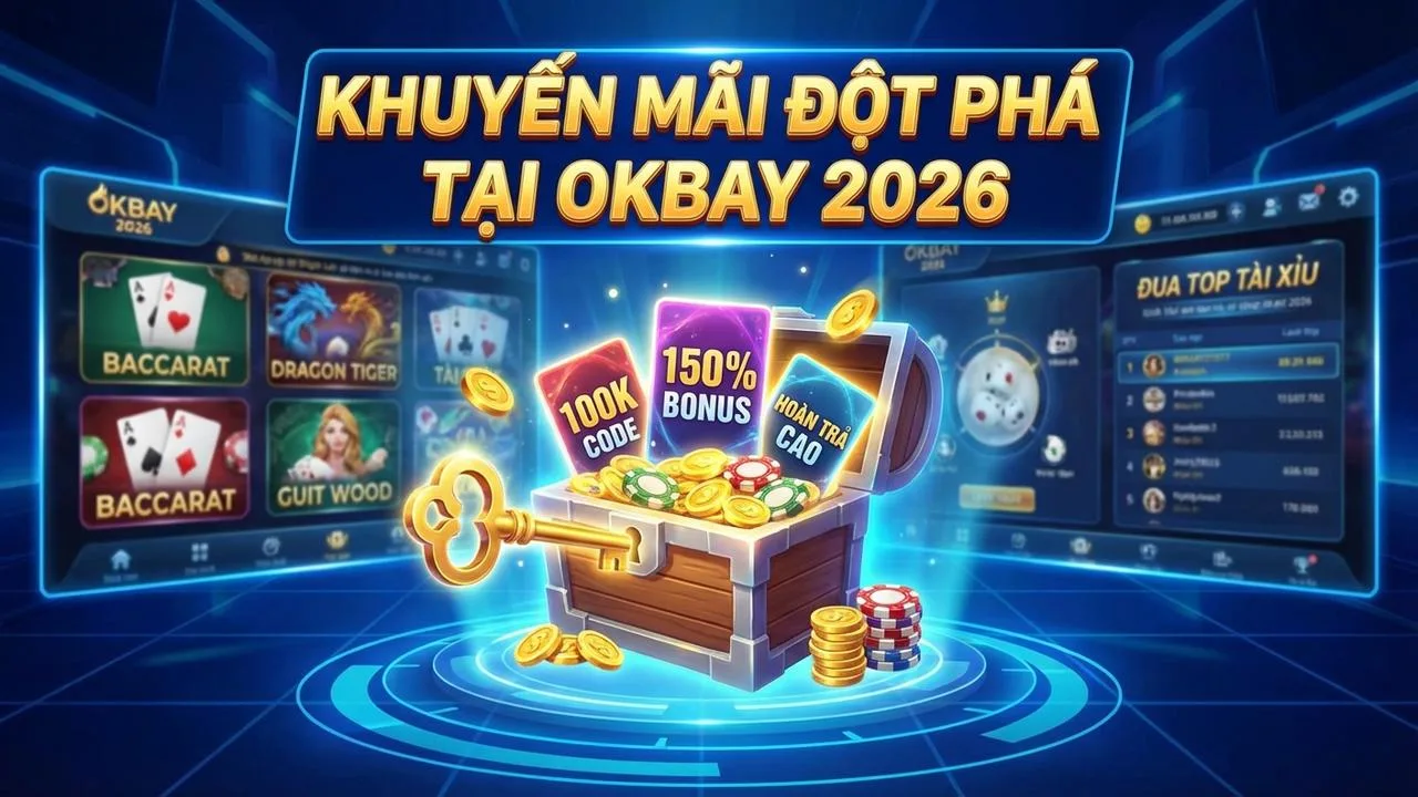 Top khuyến mãi game bài đổi thưởng mới nhất 2026 Okbay