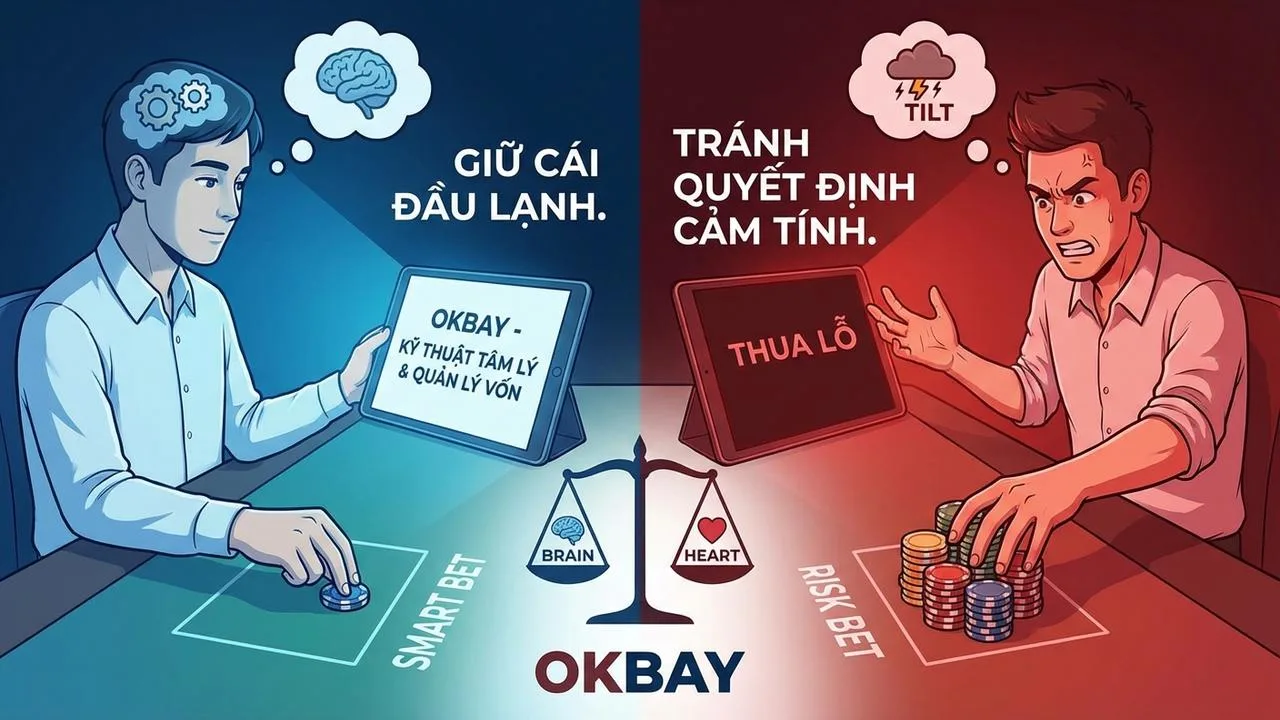 Cách giữ bình tĩnh để thắng lớn khi cá cược Okbay