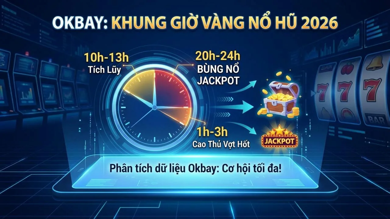 Thời điểm vàng để quay hũ dễ nổ nhất 2026 Okbay